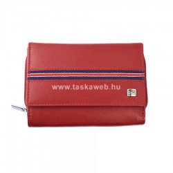 Choice közepes, tricolor szalagos, két oldalas női pénztárca-piros 526060