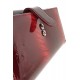 Patrizia RF védett hosszú, toll mintás, irattartós brillant piros pénztárca FF122