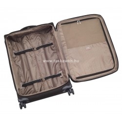 Roncato JOY fekete négykerekű bővíthető közepes bőrönd R-6212