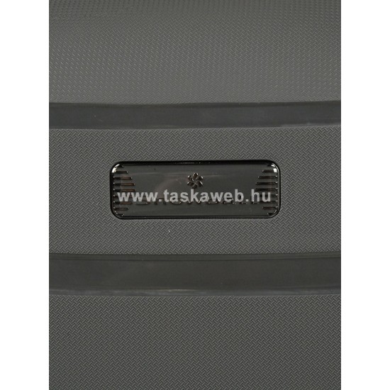 SNOWBALL íves bordás antracit közepes bővíthető bőrönd -SB61303-antracit M