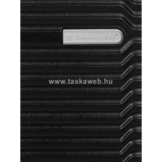 SNOWBALL vízszintes bordás fekete nagy bőrönd -SB20603-Fekete L